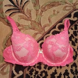 Body by Victoria bright pink lace bra